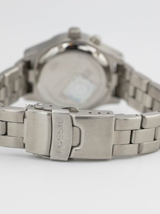 Fossil LI2290 All Stainless Steel Quartz Analog Women\'s Watch New Battery